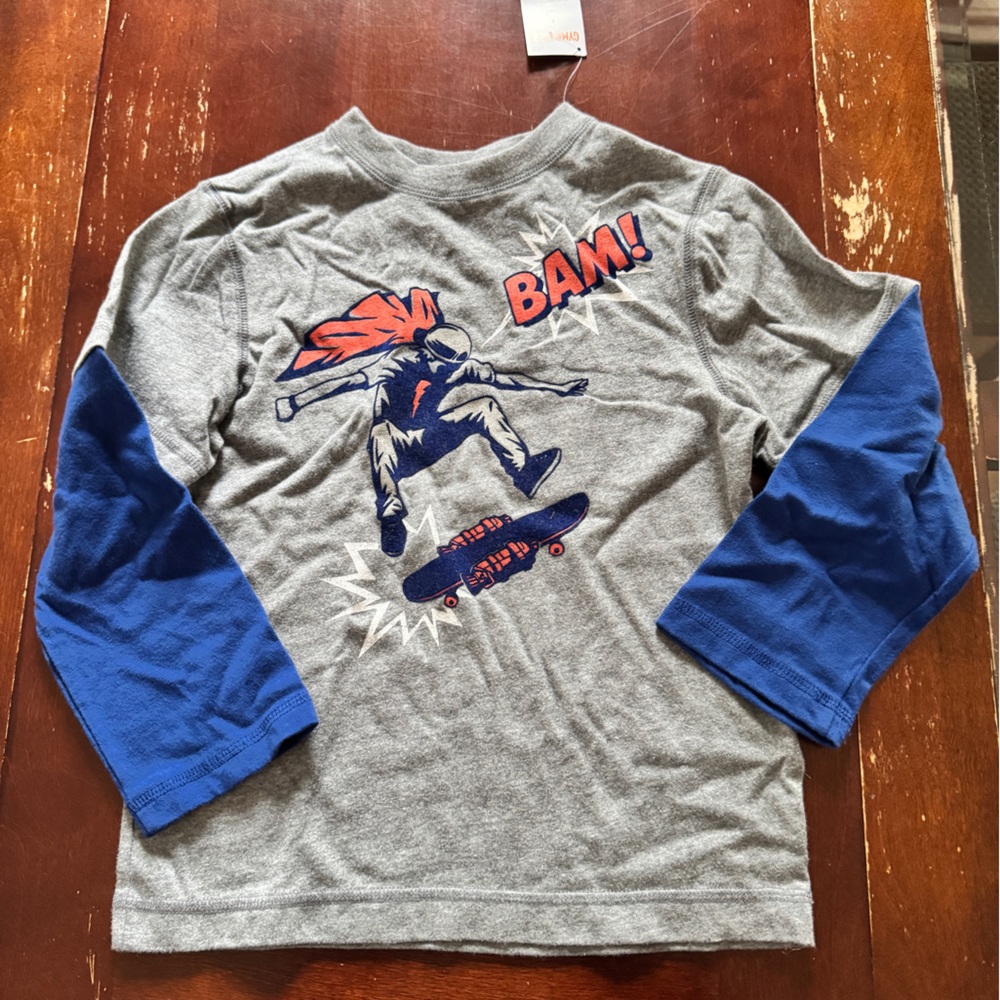 Gymboree Gray Tee with Bold Graphic